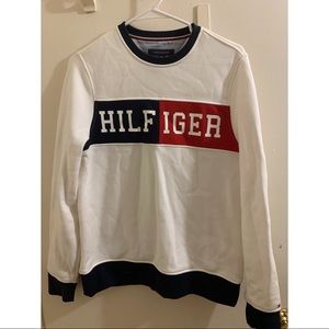 men xs white Tommy crew neck sweatshirt